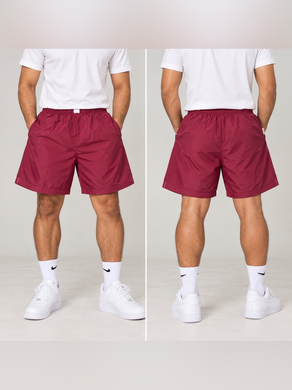 XL Navy Nike Men's Athletic Shorts with Light Blue Piping